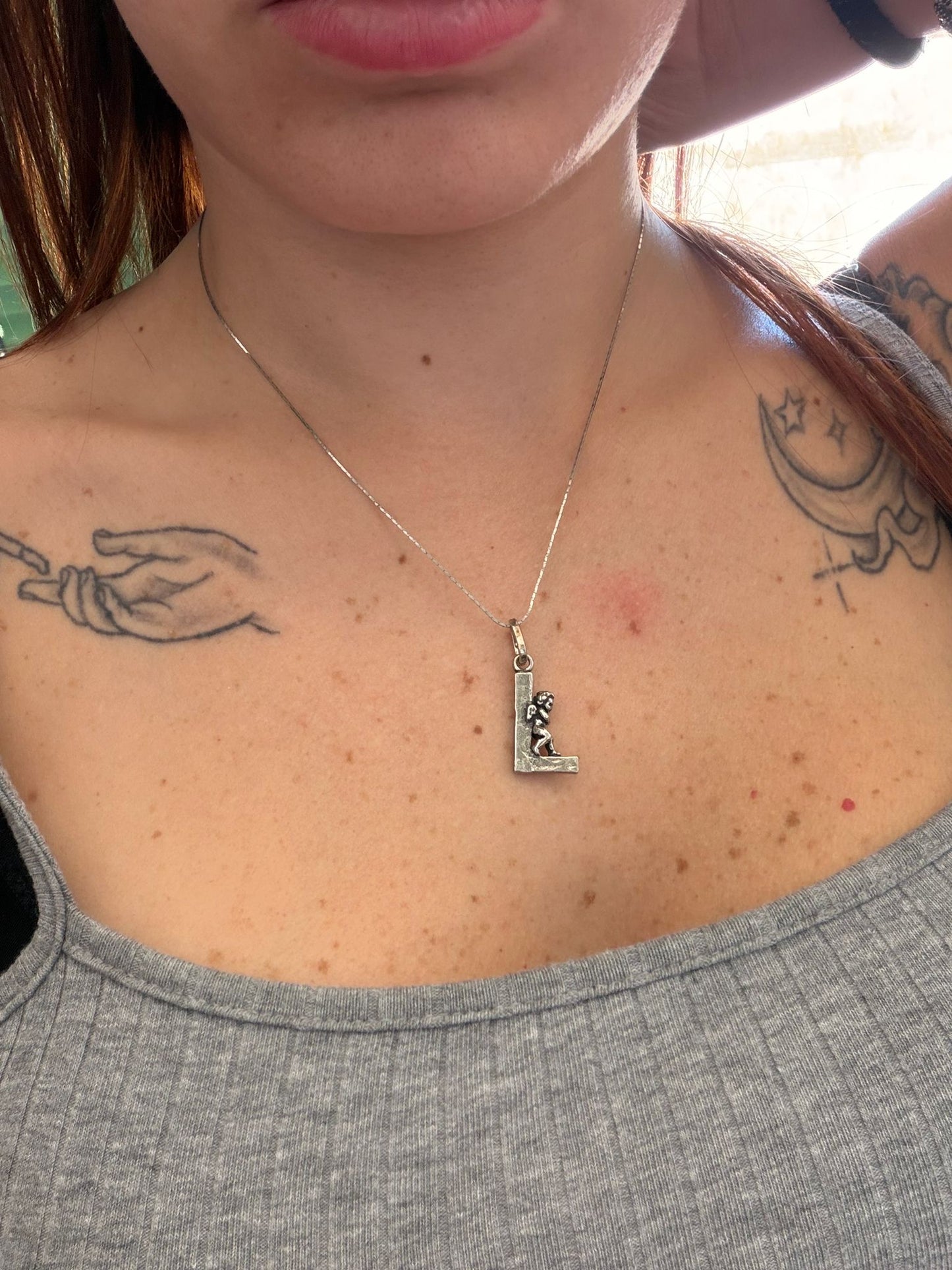 Collana in Argento 925 con Lettera L e Angelo – Regalo Significativo Personalizzato