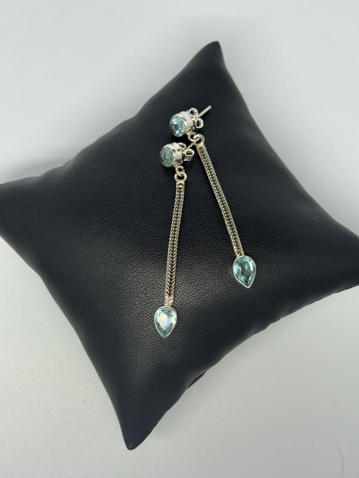 Orecchini in argento 925 acquamarina