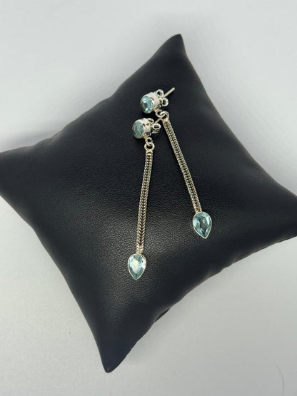 Orecchini in argento 925 acquamarina