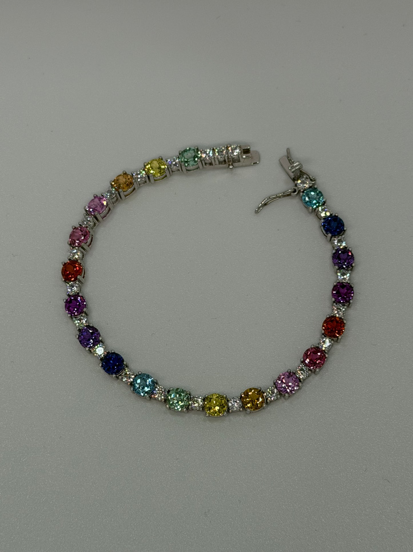 Bracciale in argento, 925 pietre Multicolor