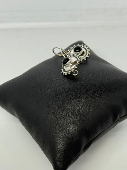 Orecchini in argento 925 onice nero