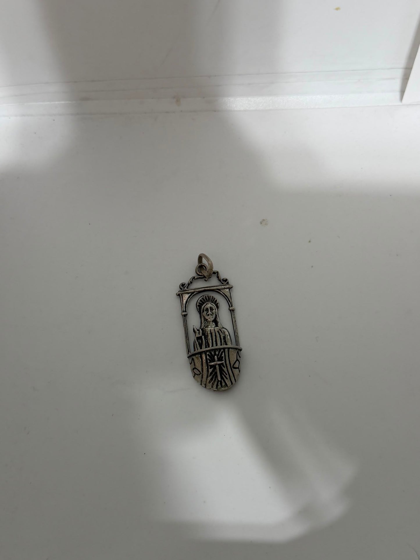 Collana in Argento 925 con Acquasantiera Madonna dei Miracoli in Argento 800