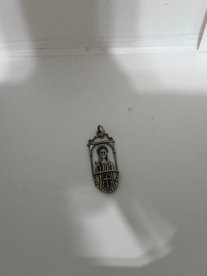 Collana in Argento 925 con Acquasantiera Madonna dei Miracoli in Argento 800