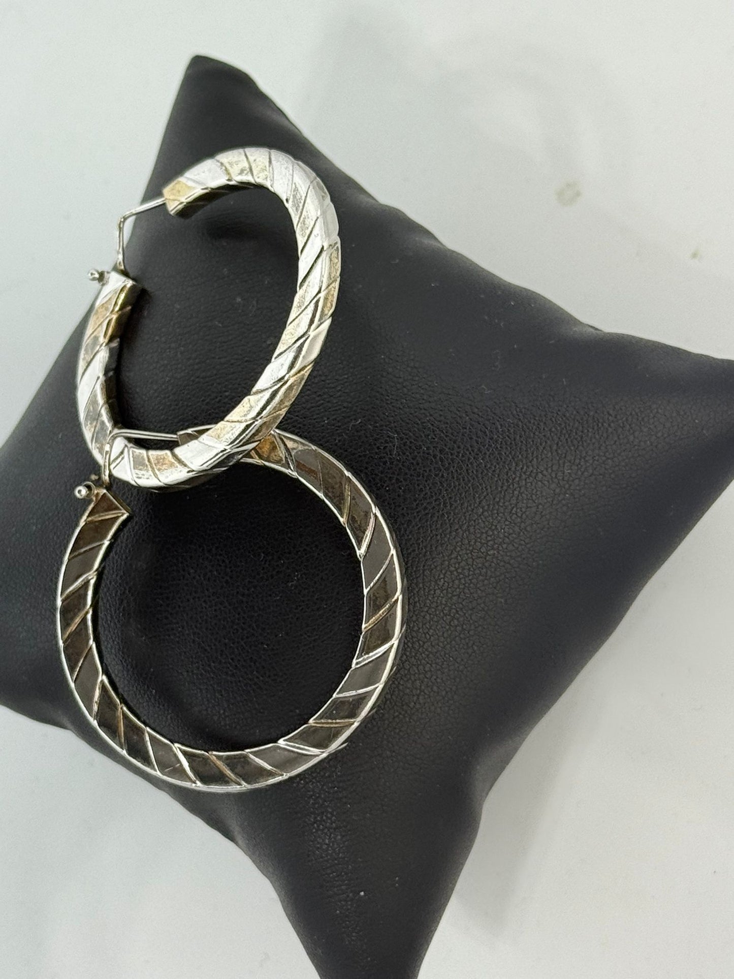 Orecchini Argento 925 Cerchi Seghettati Grandi | Pezzo Unico 5cm