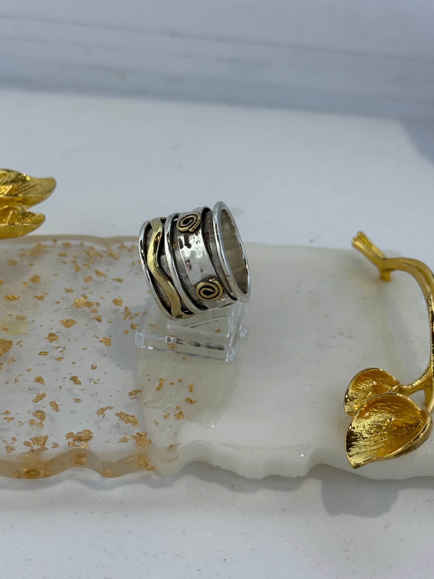 Anello fascia in argento 925 ghirigori