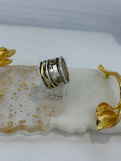 Anello fascia in argento 925 ghirigori