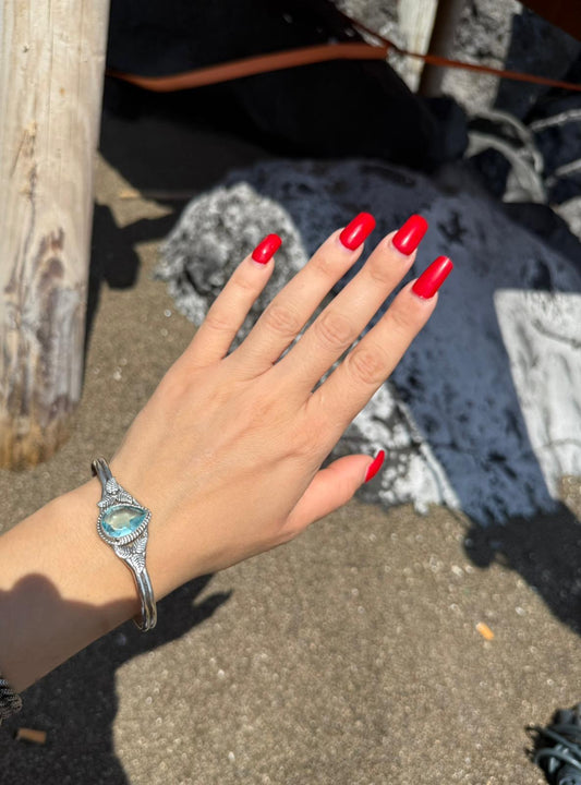 Bracciale in argento 925 acquamarina