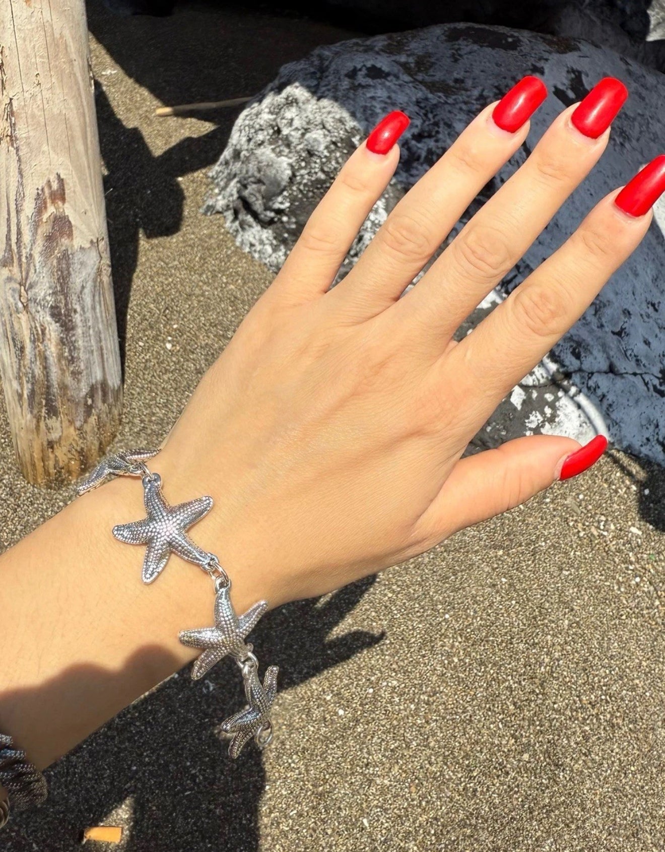 Bracciale Argento 925 Stelle Marine Semirigido NUOVO - Tema Mare