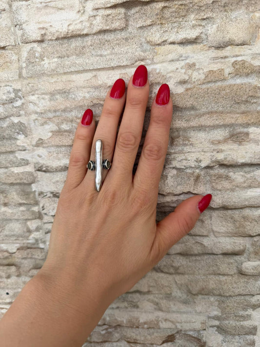 Anello Argento 925 con Perla Scaramazza e Citrino Giallo – Pezzo Unico
