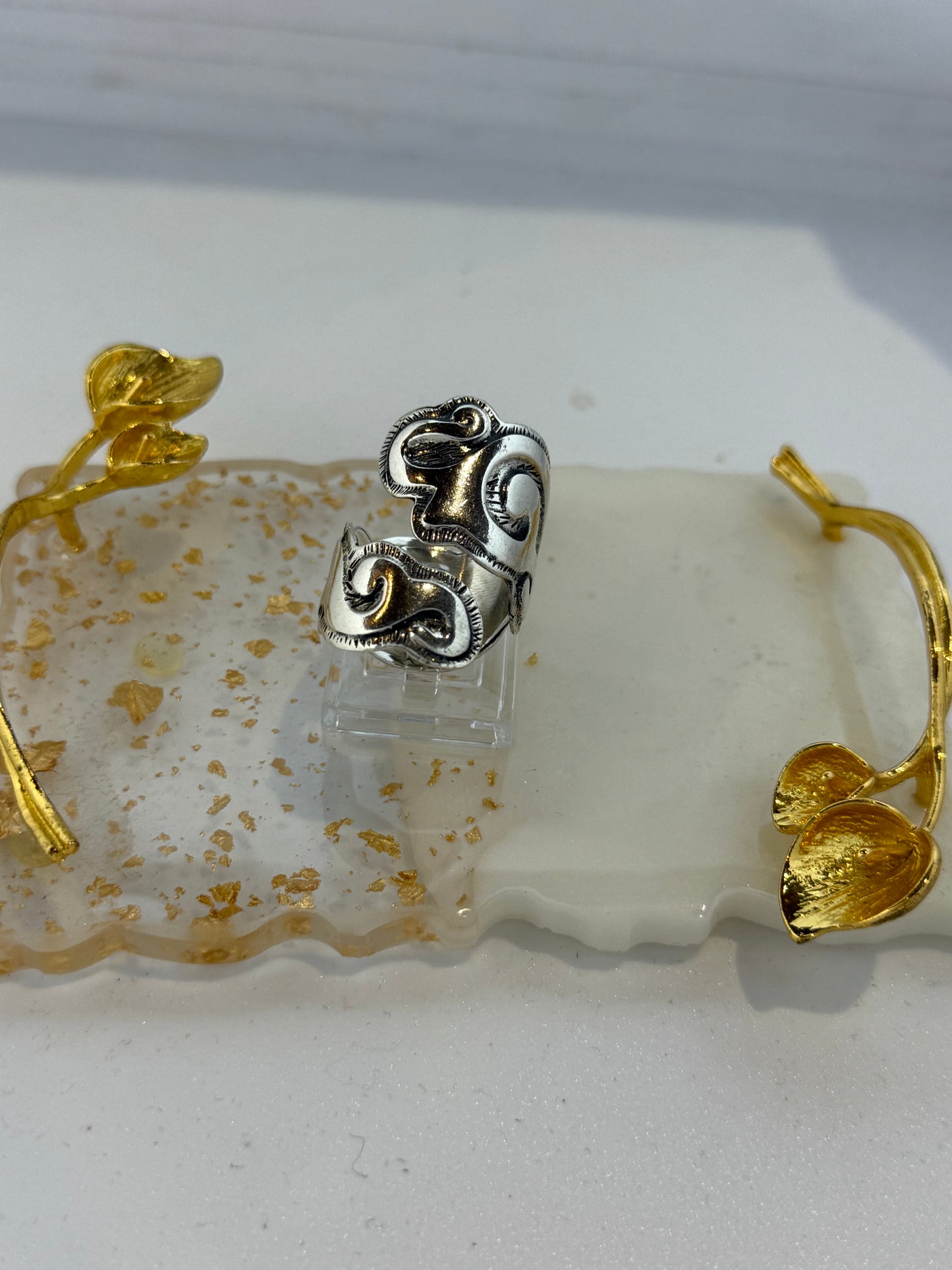 Anello fascia ghirigori in argento 925