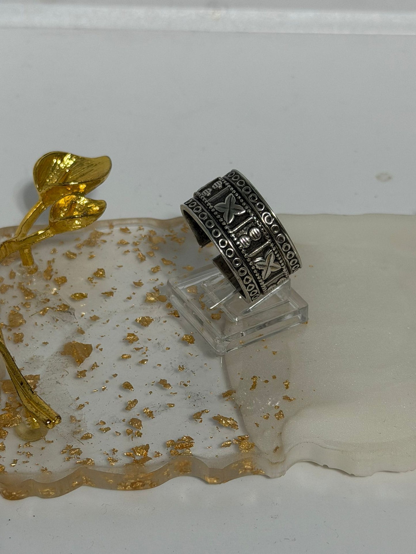 Anello fascia regolabile in argento 925