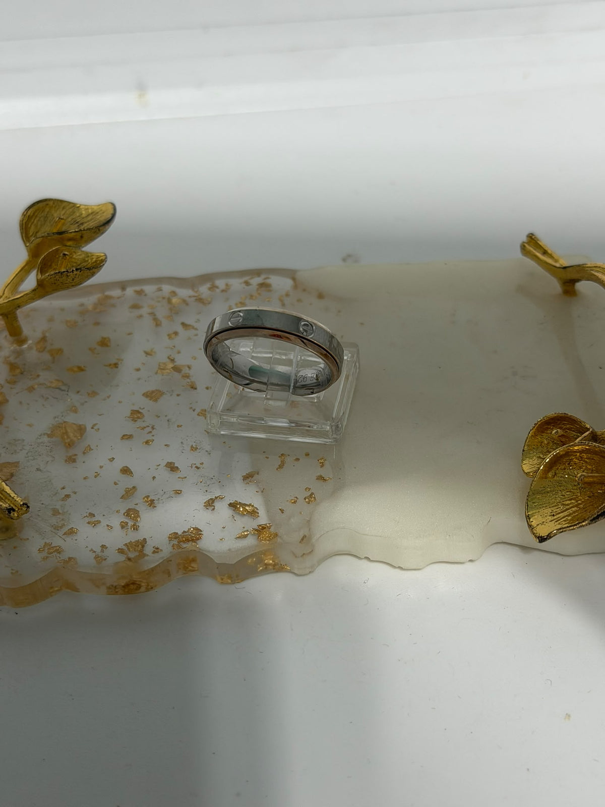 Anello Chiodo Girevole in Argento 925 e Oro Rosa – Misura 16-17 Italiana