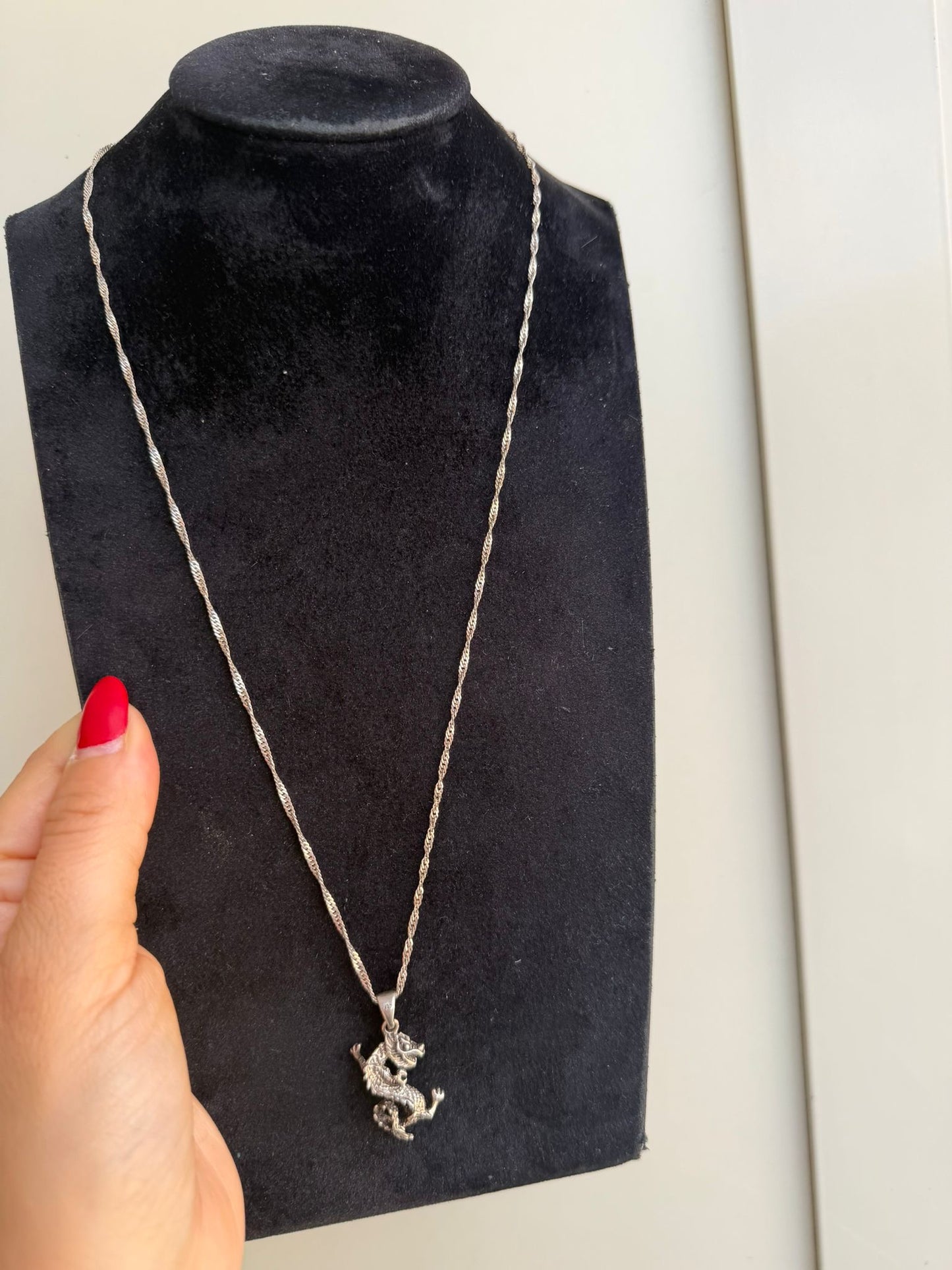 Collana in argento 925 dragone giapponese – Pezzo unico