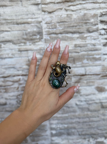 Anello in argento 925 camaleonte