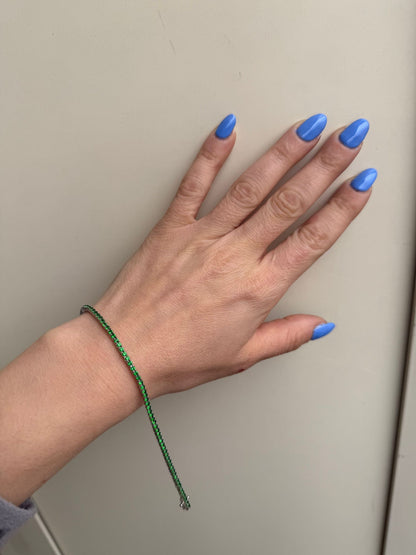 Bracciale Tennis Argento 925 Pietre Verdi - Eleganza Smeraldo