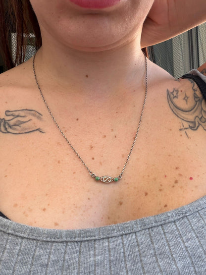 Collana in Argento 925 con Lettera S Smaltata Verde – Regalo Personalizzato