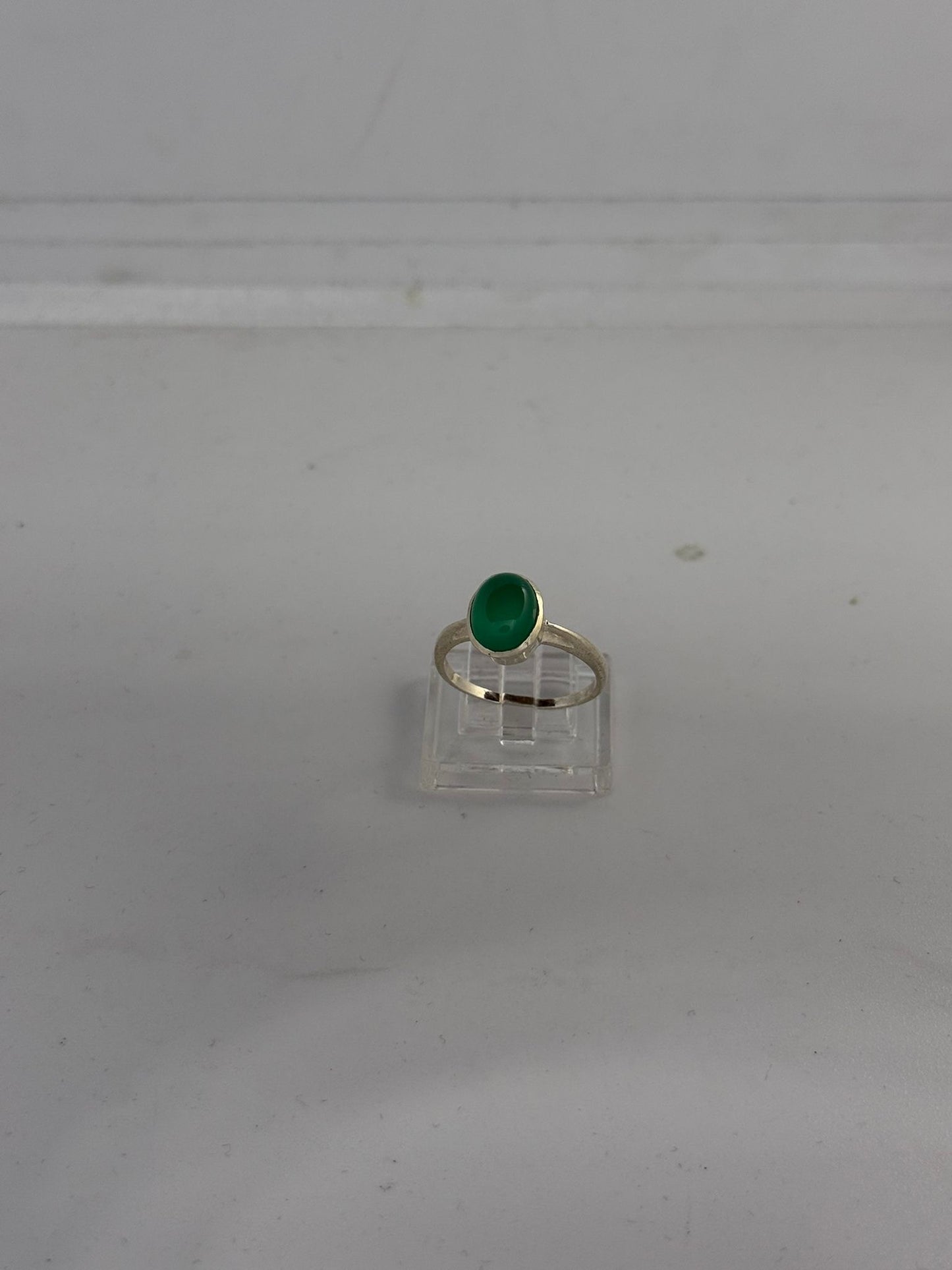 Anello Argento 925 con Giada Verde – Pezzo Unico Artigianale
