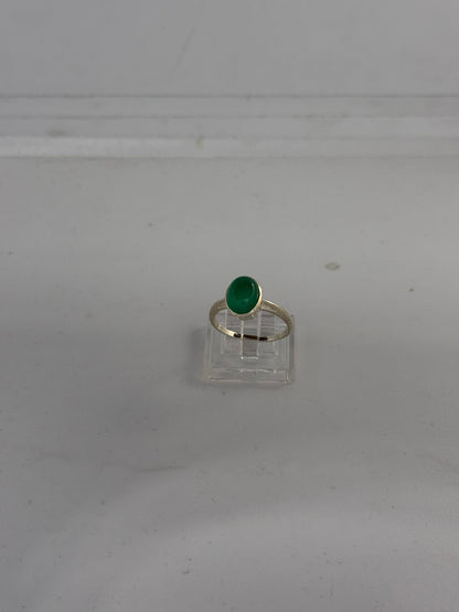 Anello Argento 925 con Giada Verde – Pezzo Unico Artigianale