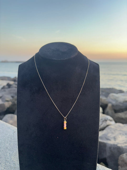 Collana in argento 925 corallo rosa