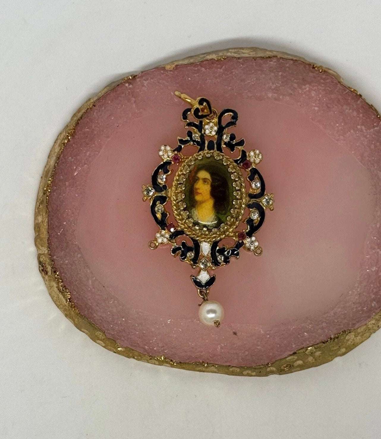 Collana in argento 925 con ciondolo dipinto a mano – Gioiello artigianale italiano