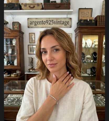 Bracciale in argento 925 cerchio sottile