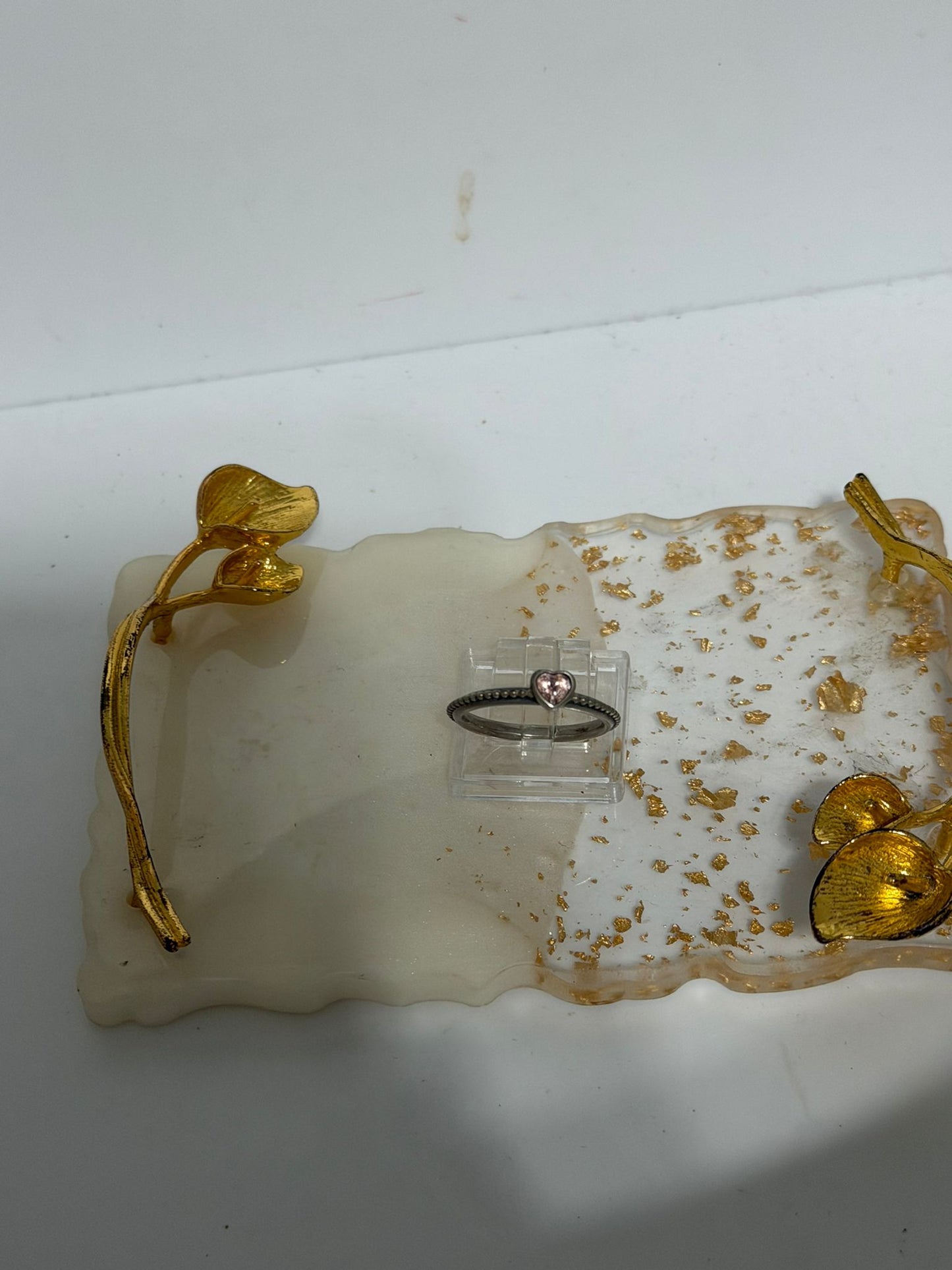 Anello in Argento 925 con Cuore e Pietra Rosa — Misura 17