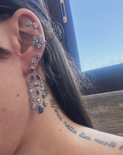 Orecchini in argento 925 pietre