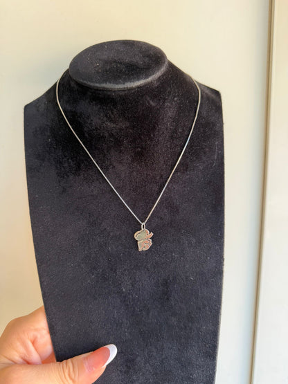 Collana in Argento 925 con Ciondolo Elefante – Simbolo di Forza e Buona Fortuna