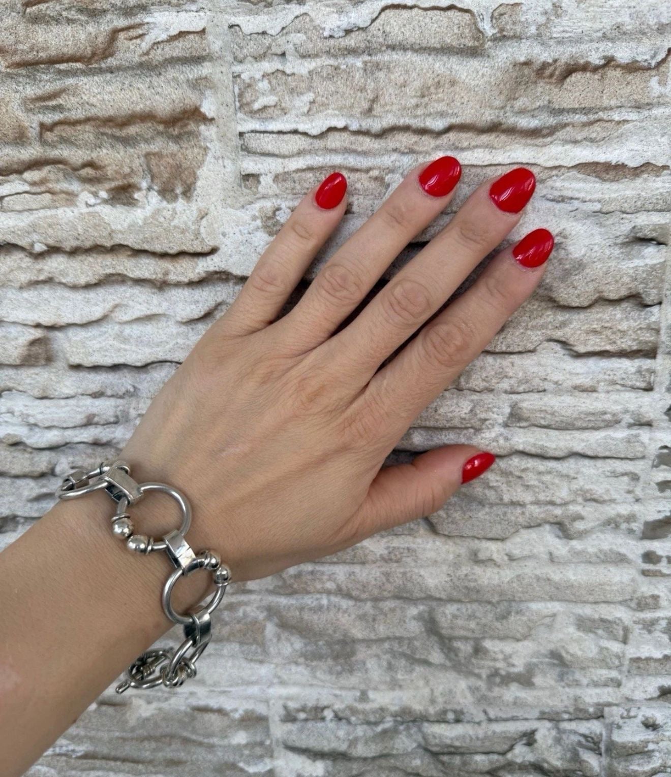 Bracciale Argento 925 Cerchi e Sfere Maglia Particolare - Design Unico