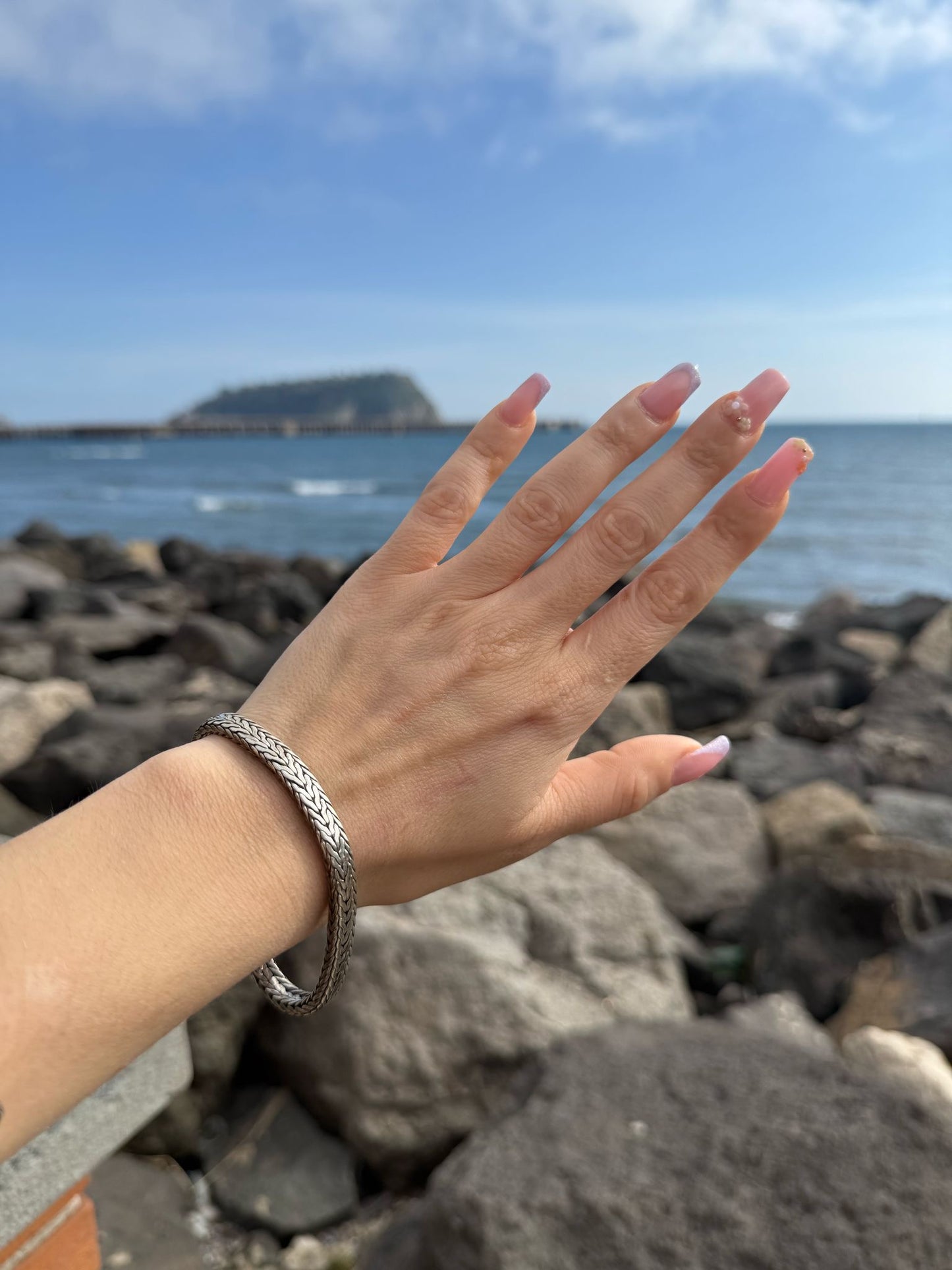 Bracciale in argento 925 treccia