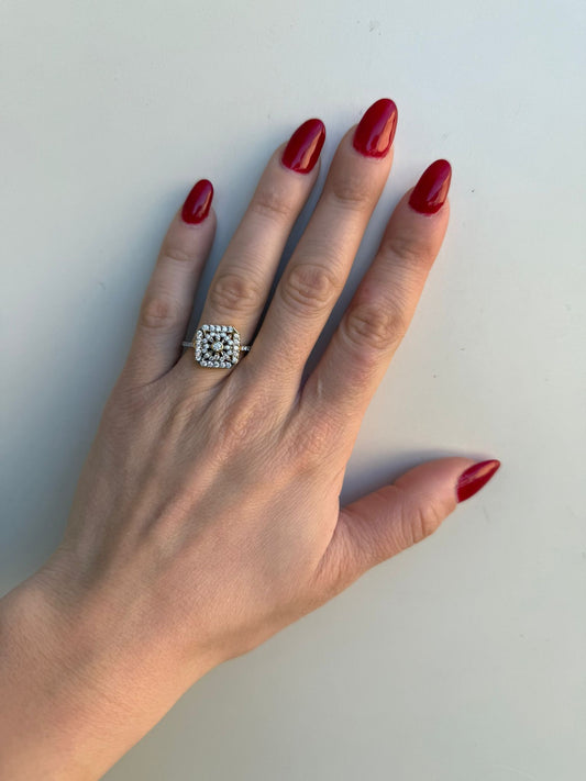 Anello in argento 925 arte decó