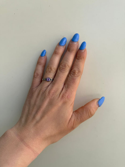 Anello Argento 925 con Ametista Viola – Pezzo Unico Artigianale