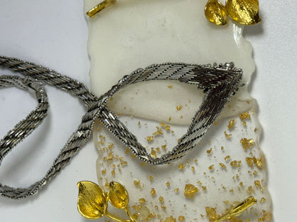 Collana in argento 835 zaffiro blu