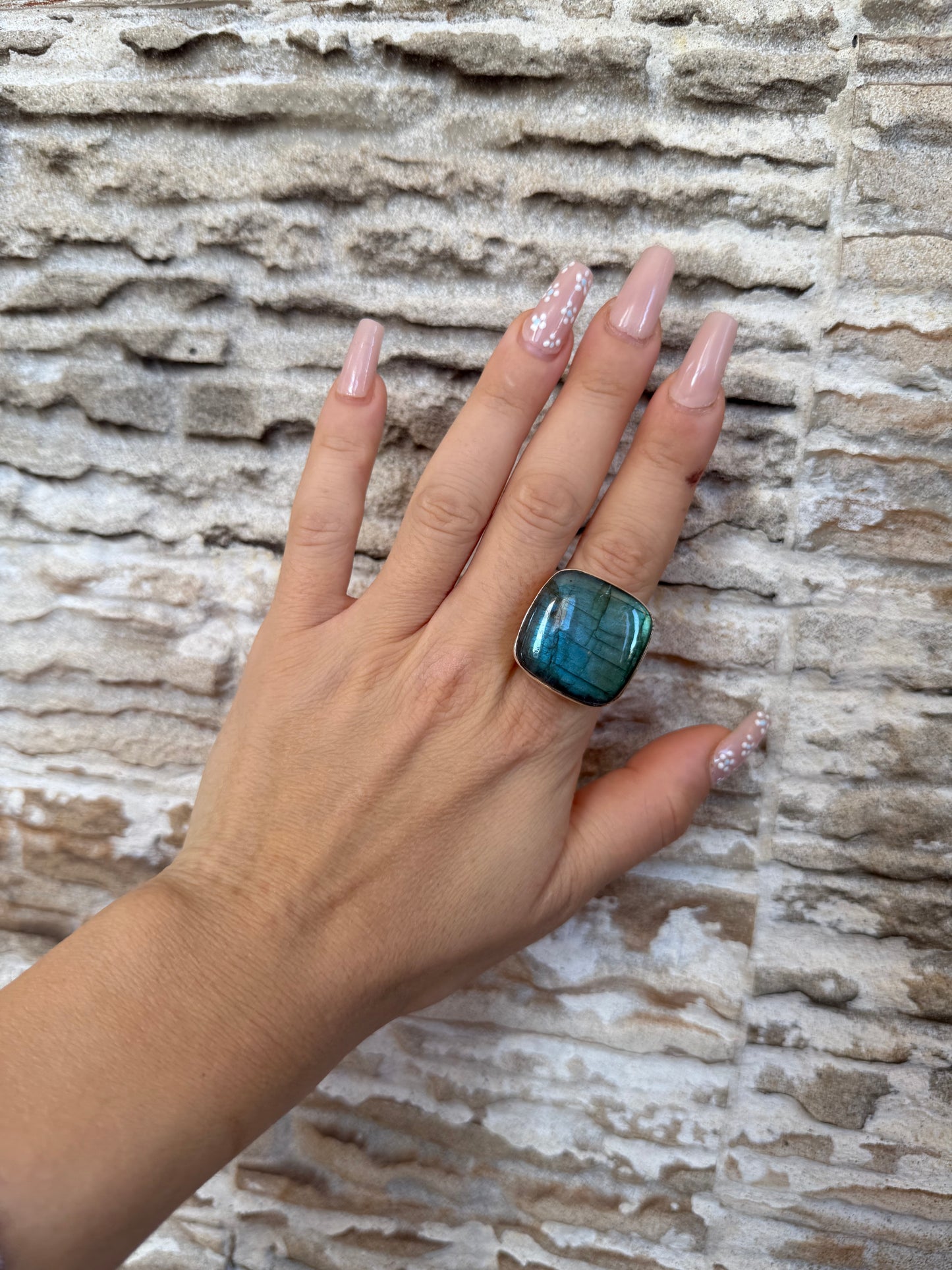 Anello labradorite in argento 925