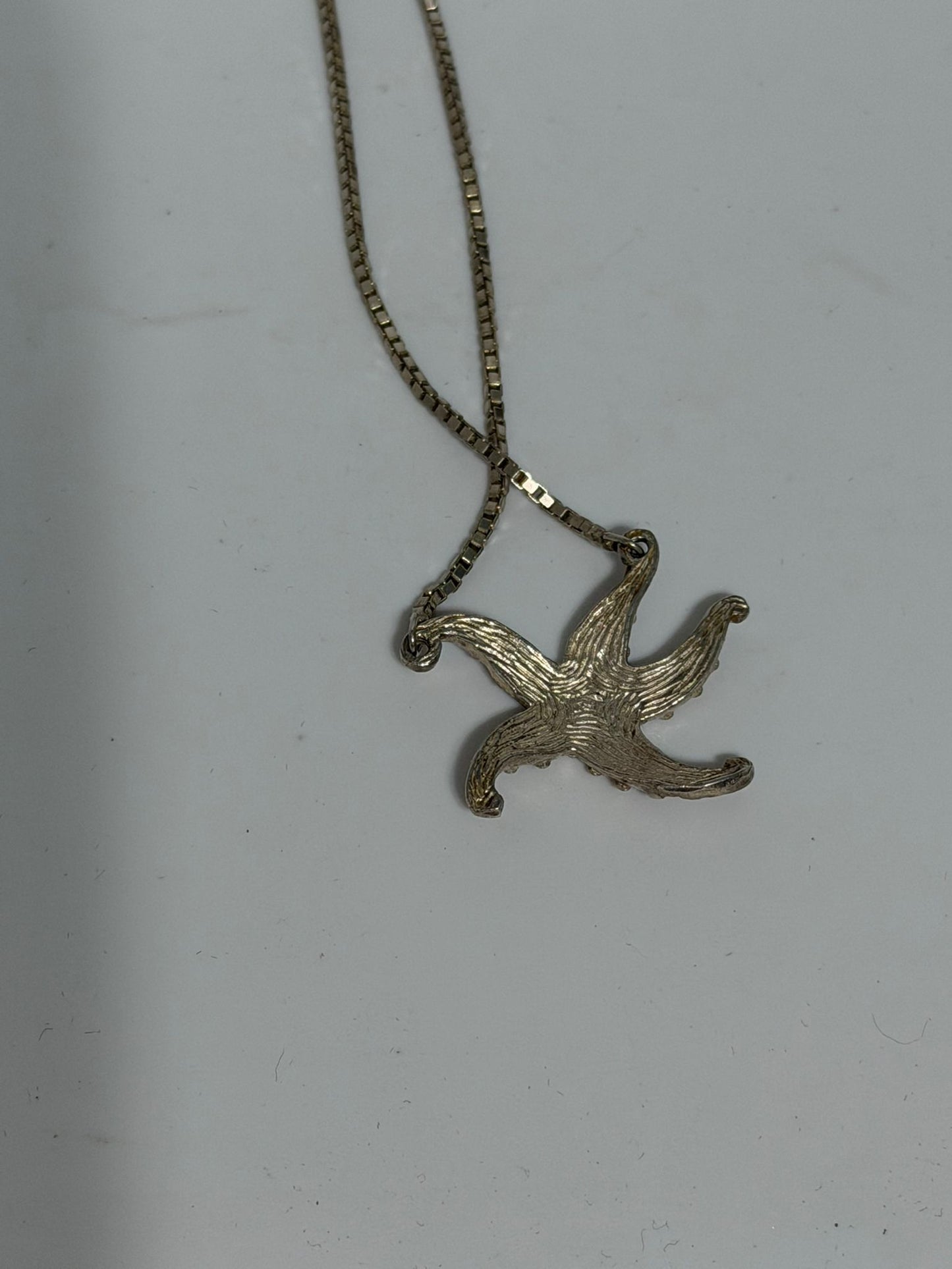 Collana in Argento 925 con Stella Marina Smaltata Blu – Gioiello Mare Artigianale