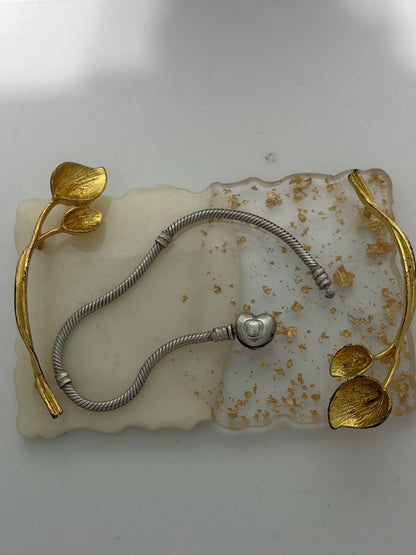 Bracciale Pandora in argento 925 a coda di topo con cuore