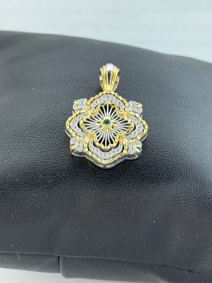 Collana in argento 925 arte decó