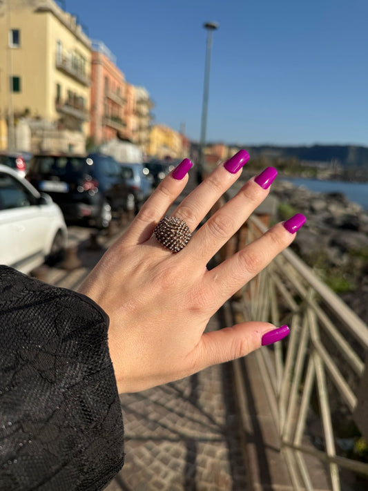 Anello puntinato in argento 925
