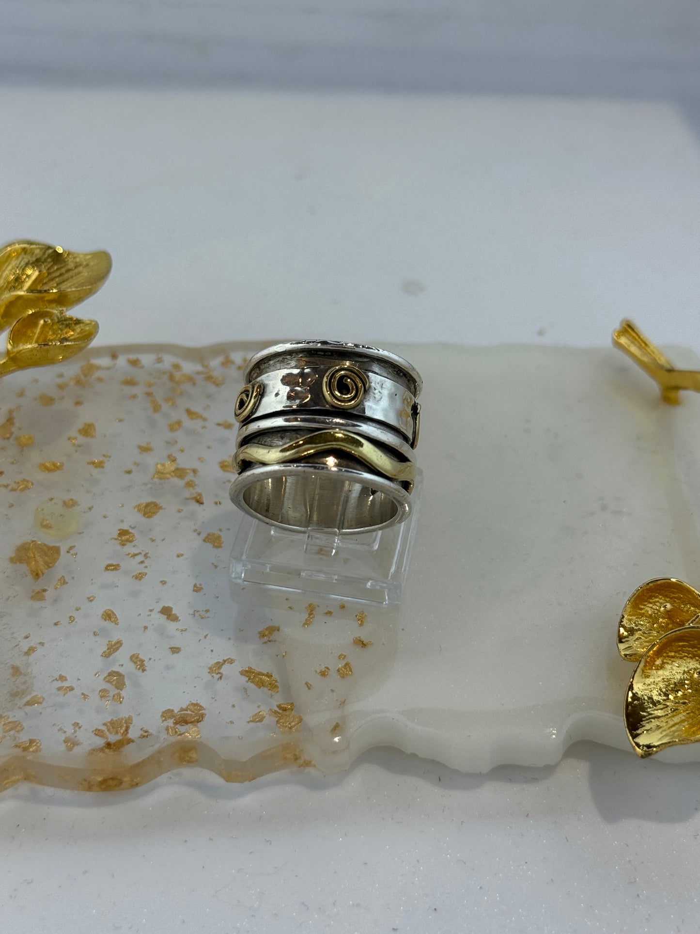 Anello fascia in argento 925 ghirigori