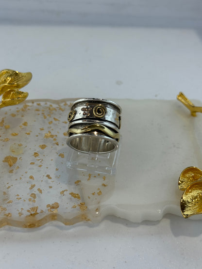 Anello fascia in argento 925 ghirigori