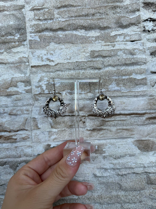 Orecchini in argento 925 citrino giallo