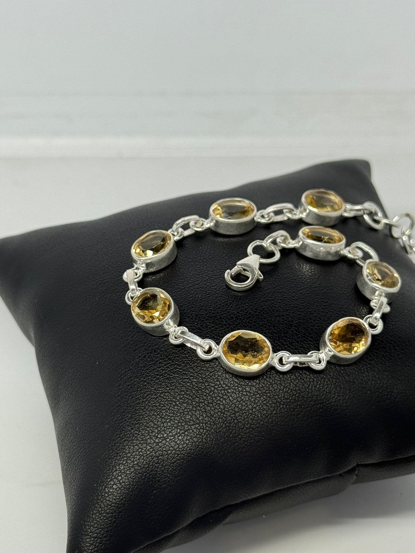 Bracciale in argento 925 citrino giallo