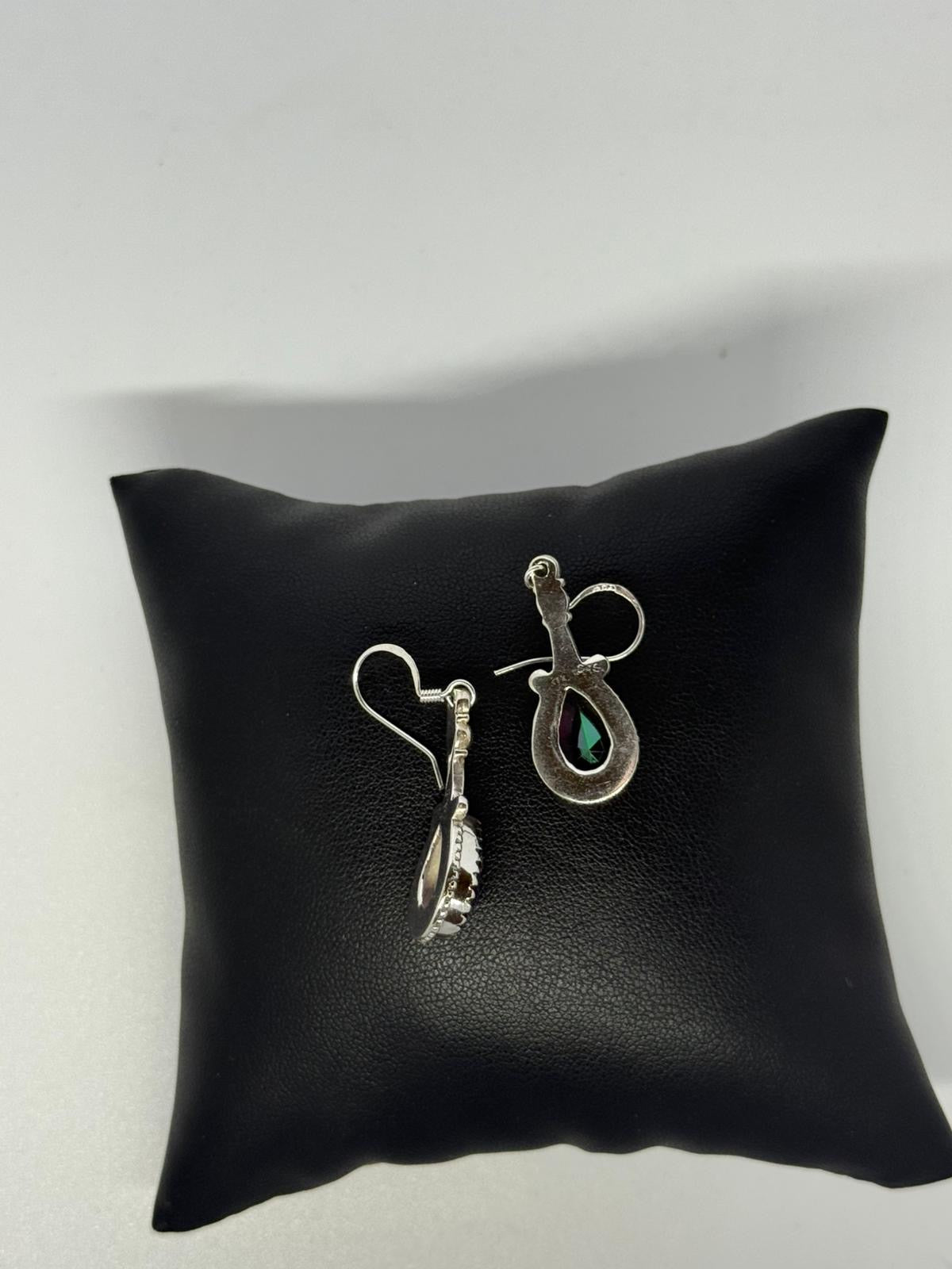 Orecchini in argento 925 topazio mistico