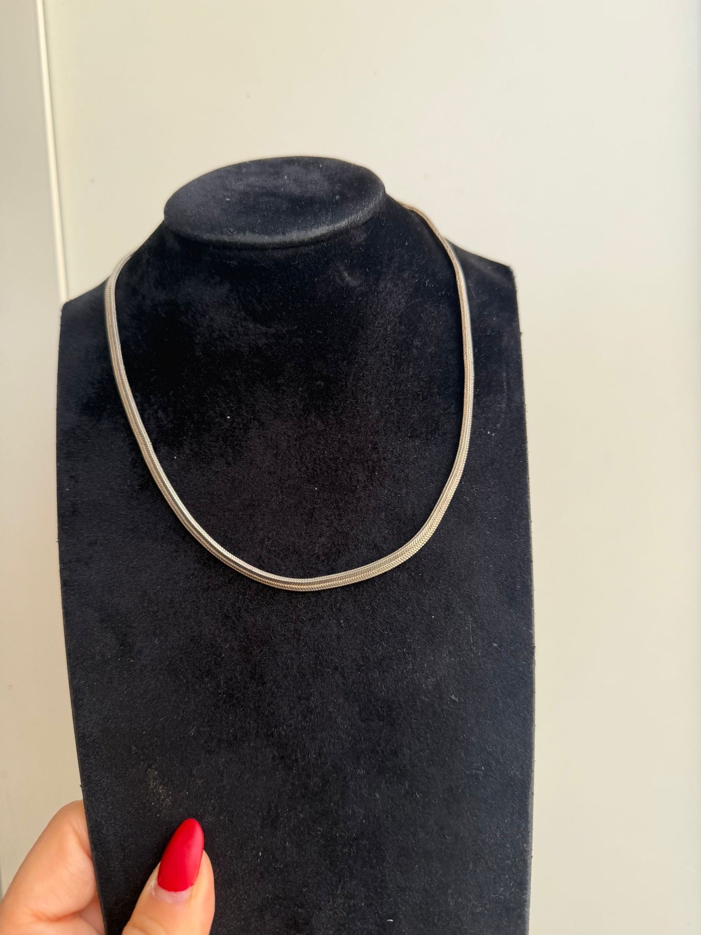 Collana cordoncino piatto in argento 925 – Classico artigianale