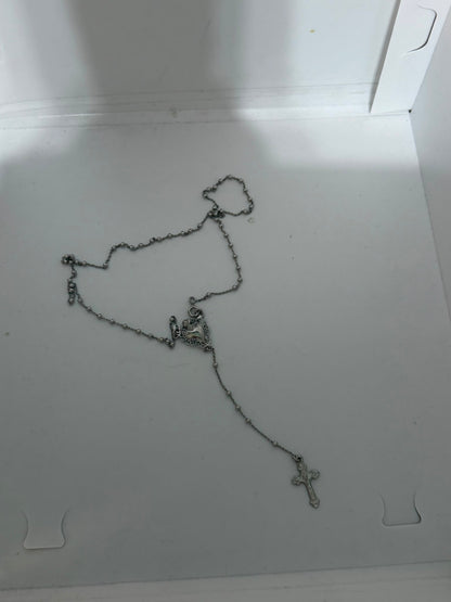 Rosario con Crocifisso in Argento 925 – Sacro Cuore Artigianale