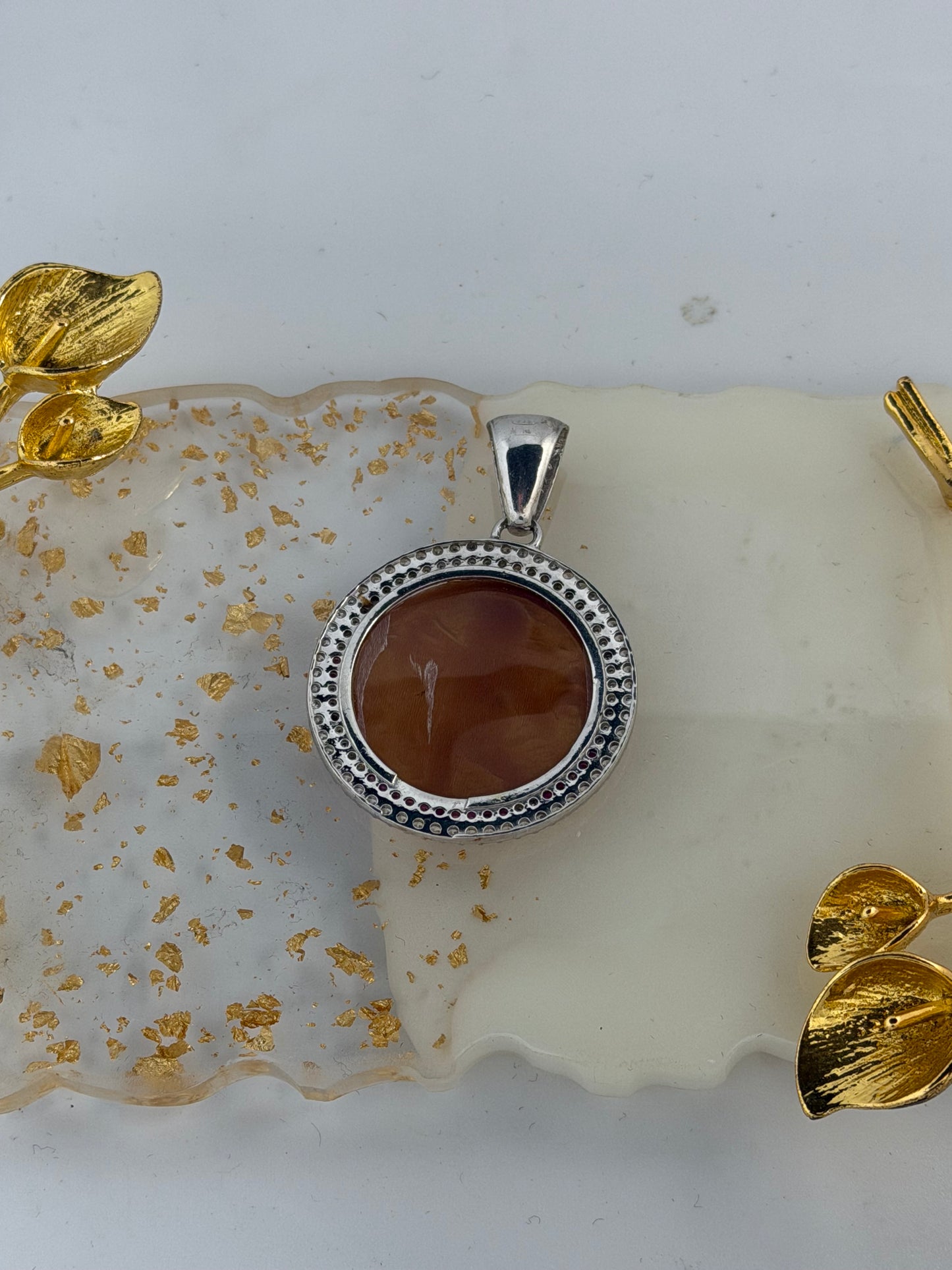 Collana in Argento 925 con Cammeo Angelo su Vera Conchiglia