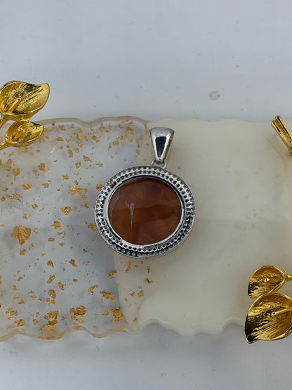 Collana in Argento 925 con Cammeo Angelo su Vera Conchiglia