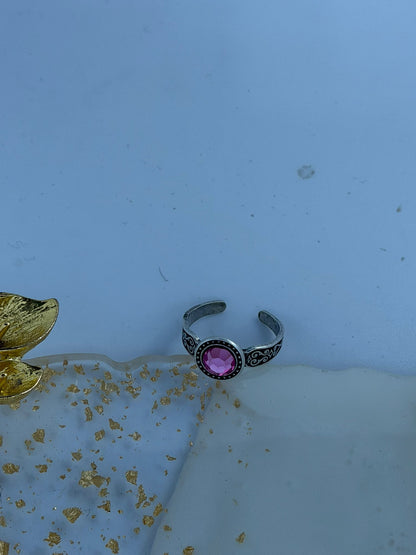 Anello Rosa di Francia in Argento 925 – Misura Regolabile