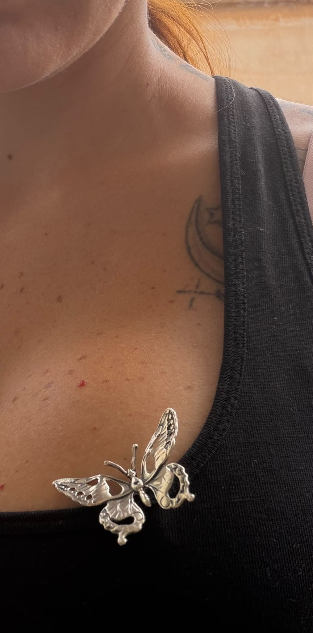 Spillo Farfalla Brunita in Argento 925 – Pezzo Unico Artigianale