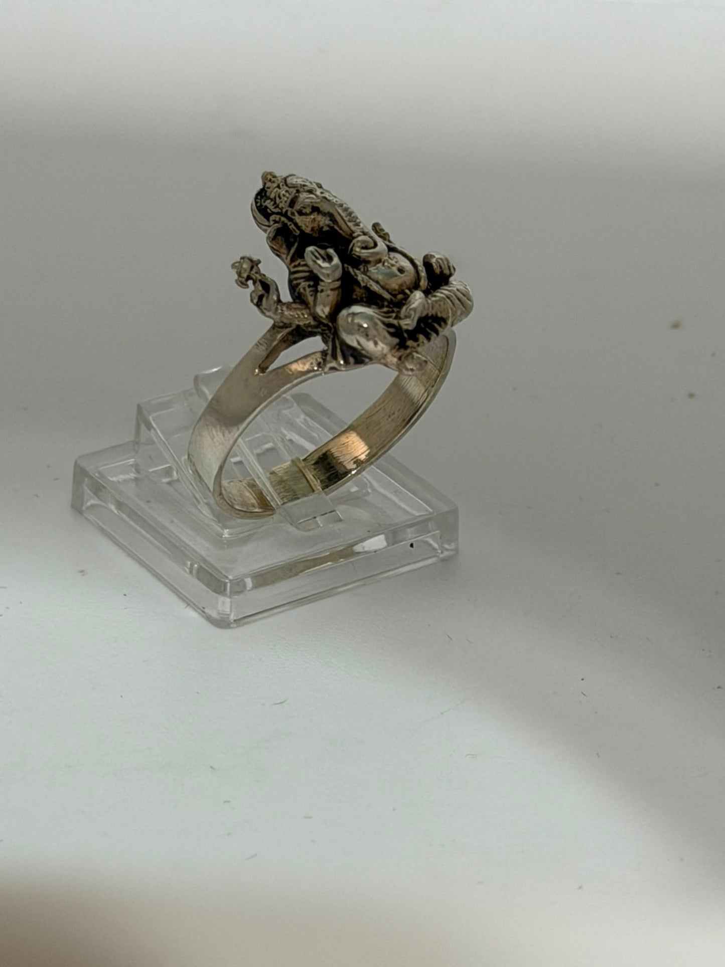 Anello in argento 925 con elefante Ganesha – Simbolo di fortuna e protezione